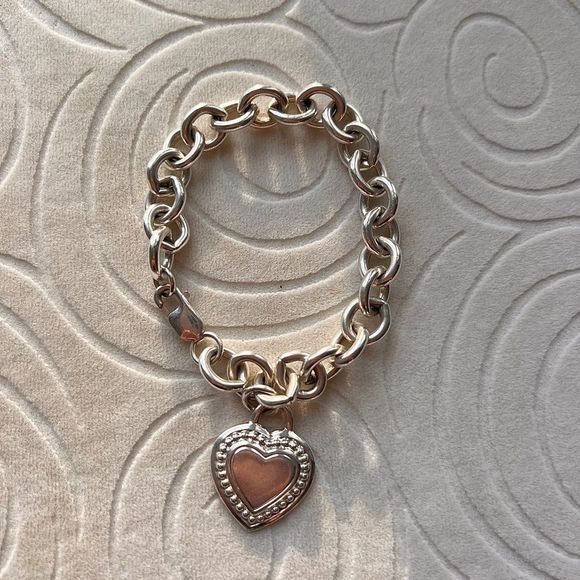 Judith Ripka Jewelry - Judith Ripka sterling silver 925 heart charm bracelet